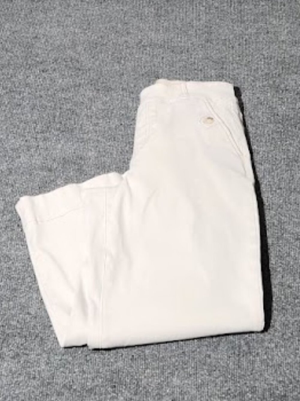 Spanx Stretch Twill Cropped Wide Leg Pants Size Medium